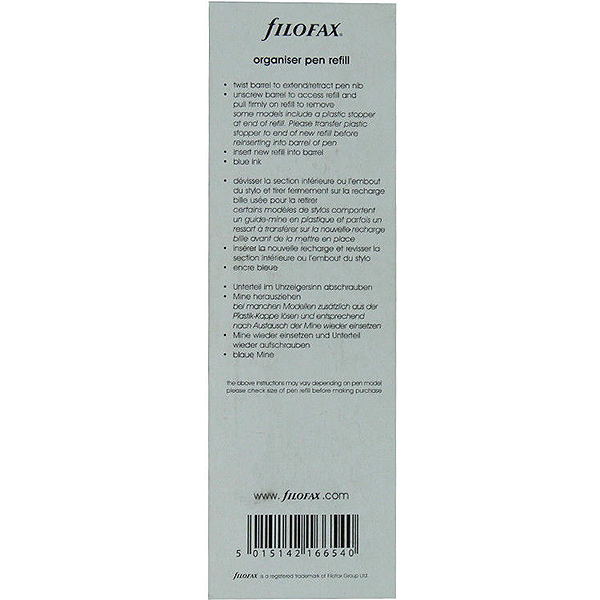 Стержни Filofax Black Mini черные (060509)