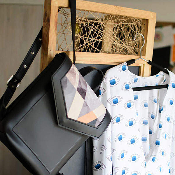 Рюкзак из экокожи Ornament Черный - графит S