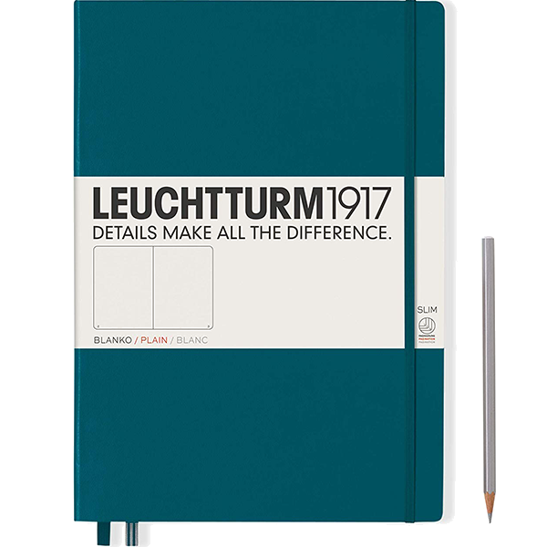 Блокнот Leuchtturm1917 MasterSlim Тихоокеанский Зеленый Чистые Листы (359791)