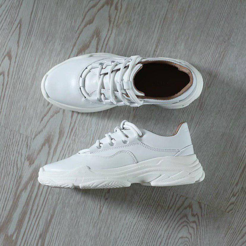 Кроссовки из кожи Jizuz White