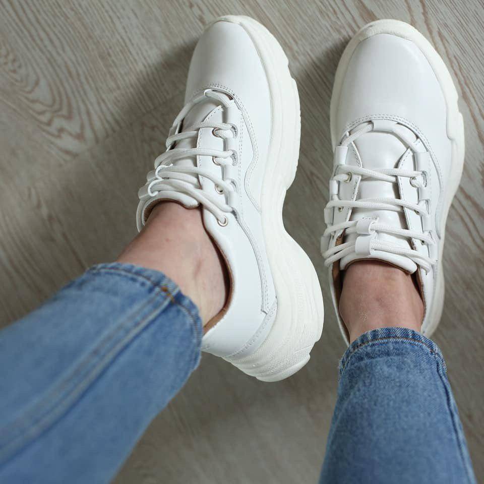 Кроссовки из кожи Jizuz White