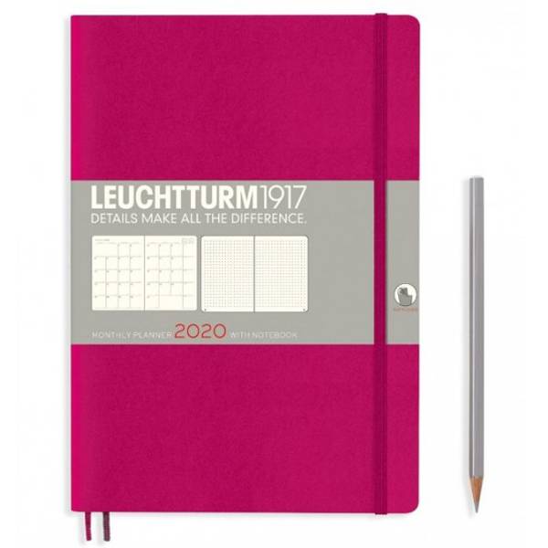 Ежемесячник с заметками Leuchtturm1917 Composition Мягкая обложка Ягодный 2020 (360044)