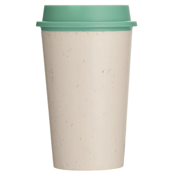 Эко-чашка Circular NOW Cup Кремовая с мятной крышкой 340 мл