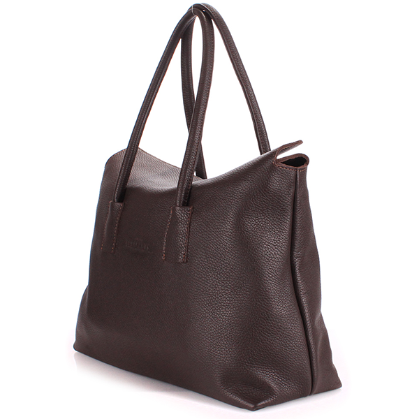 Шкіряна жіноча сумка Poolparty Sense Коричнева