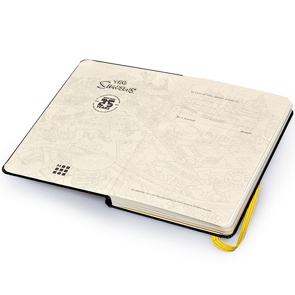 Карманный блокнот Moleskine The Simpsons чистые листы черный