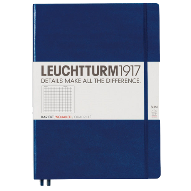 Блокнот Leuchtturm1917 MasterSlim Темно-синий Клетка (342927)