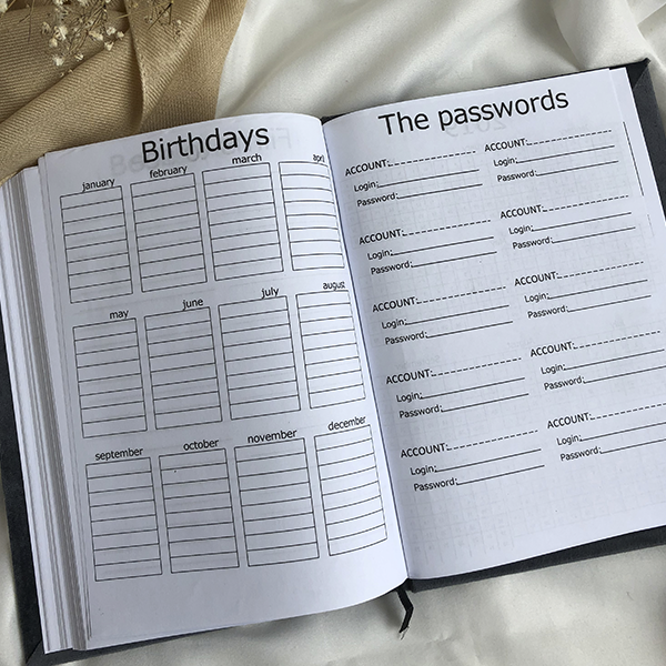 Планер в оксамитовій обкладинці Чорний