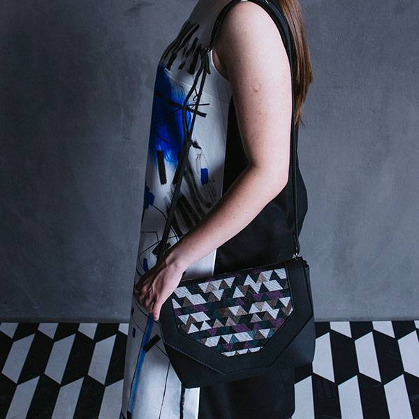 Сумка через плечо из экокожи Ornament Черная