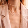 Ожерелье Côte & Jeunot с Розовым Камнем Сердце