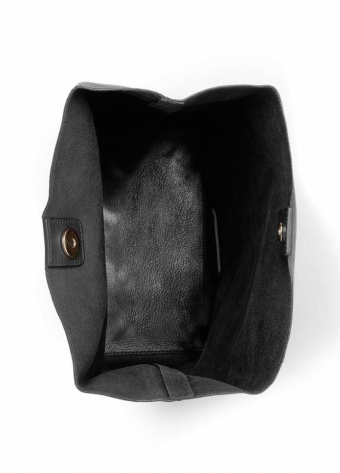 Шкіряна сумка-клатч Poolparty Lunchbox Чорна