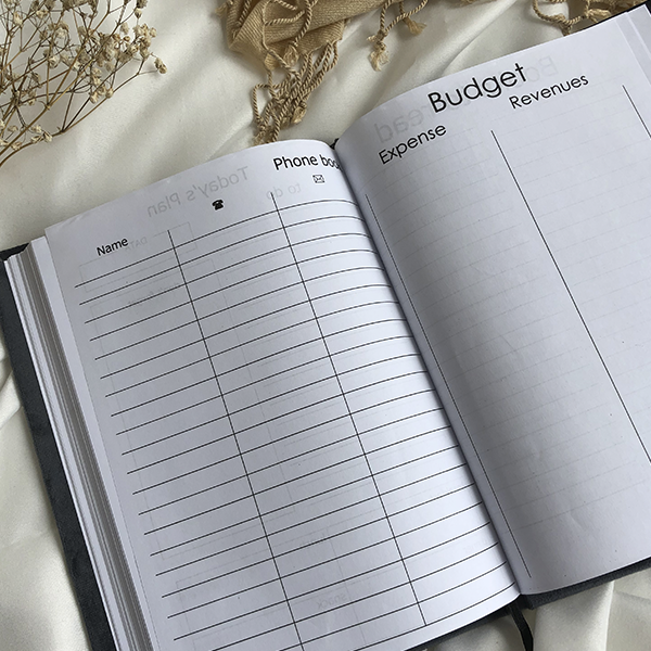 Планер в оксамитовій обкладинці Кремовий