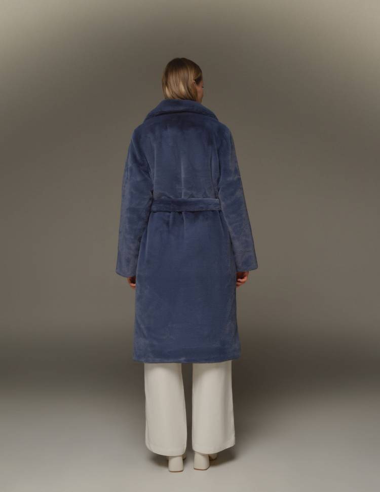 Шуба з еко-хутра Strong Синьо-Блакитна