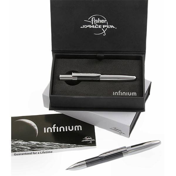 Ручка Titanium Infinium Fisher Space Pen Black and Chrome (черная паста)