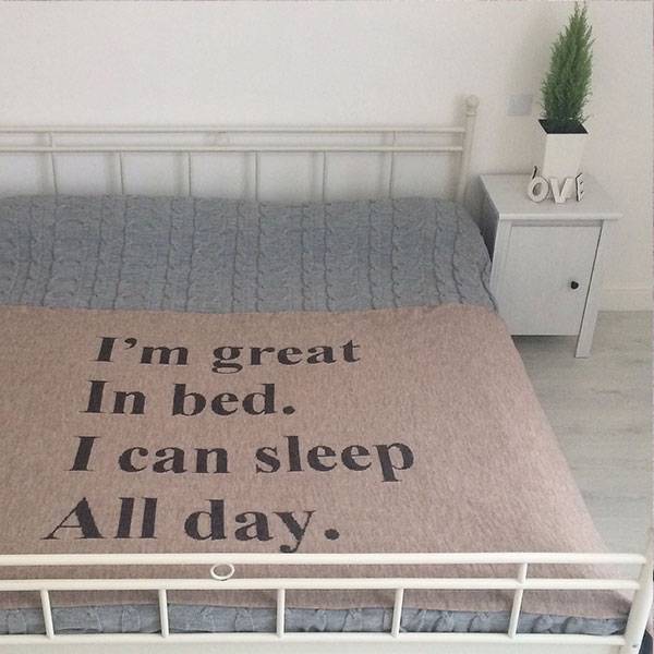 Плед Decorlab с надписью (на выбор)