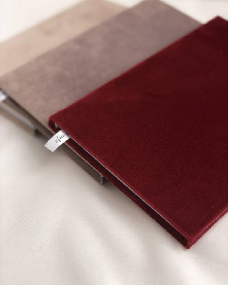 Планер в оксамитовій обкладинці Бордо