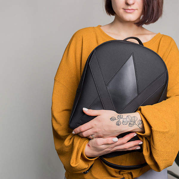 Рюкзак из экокожи Ornament Черный