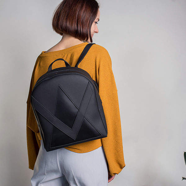 Рюкзак из экокожи Ornament Черный