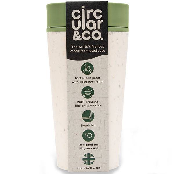 Эко-чашка Circular Cup Label Green 340 мл