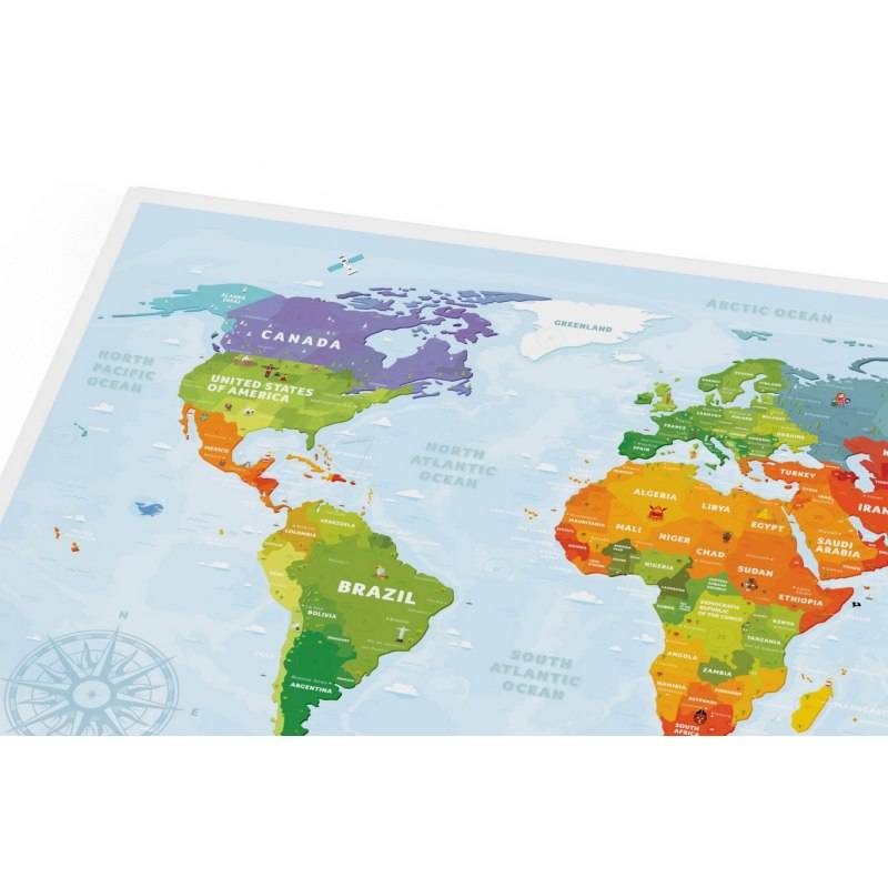 Настінна скретч-карта Travel Map Kids