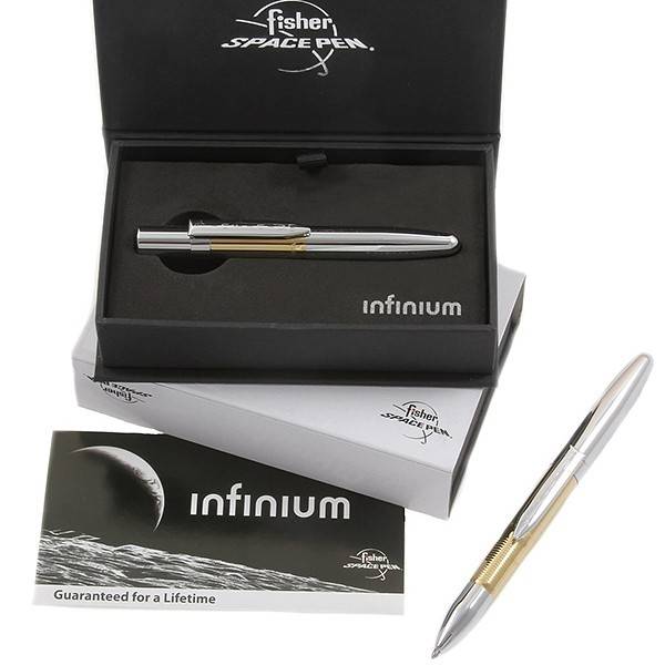 Ручка Titanium Infinium Fisher Space Pen Gold and Chrome (черная паста)