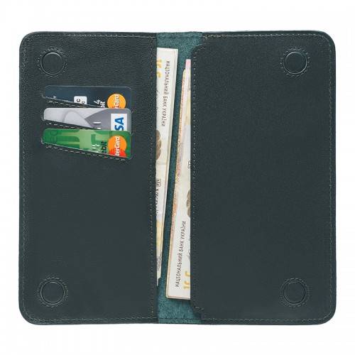 Вертикальное портмоне на магнитах Black Brier Зеленое (PM6-Green)