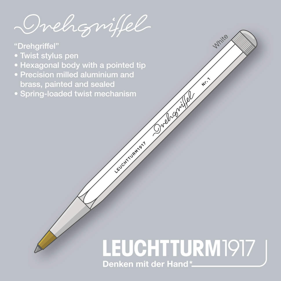 Ручка Drehgriffel Leuchtturm1917 Біла (362 451)