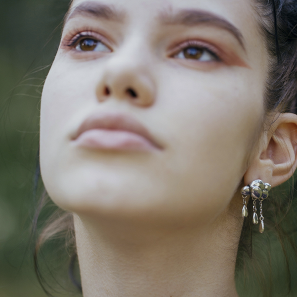 Сережки Côte & Jeunot Хмари з блискавкою і дощем