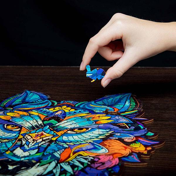 Деревянный пазл Волк