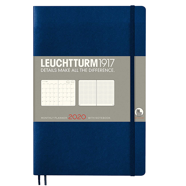 Ежемесячник с заметками Leuchtturm1917 Мягкая обложка Paperback Темно-синий 2020 (360050)