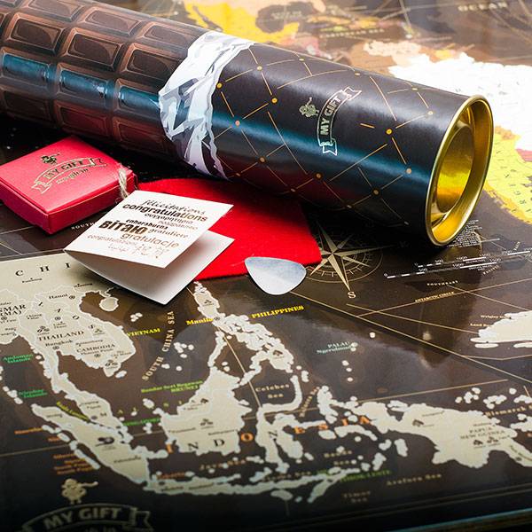 Скретч карта світу My Map Chocolate edition ENG в тубусі