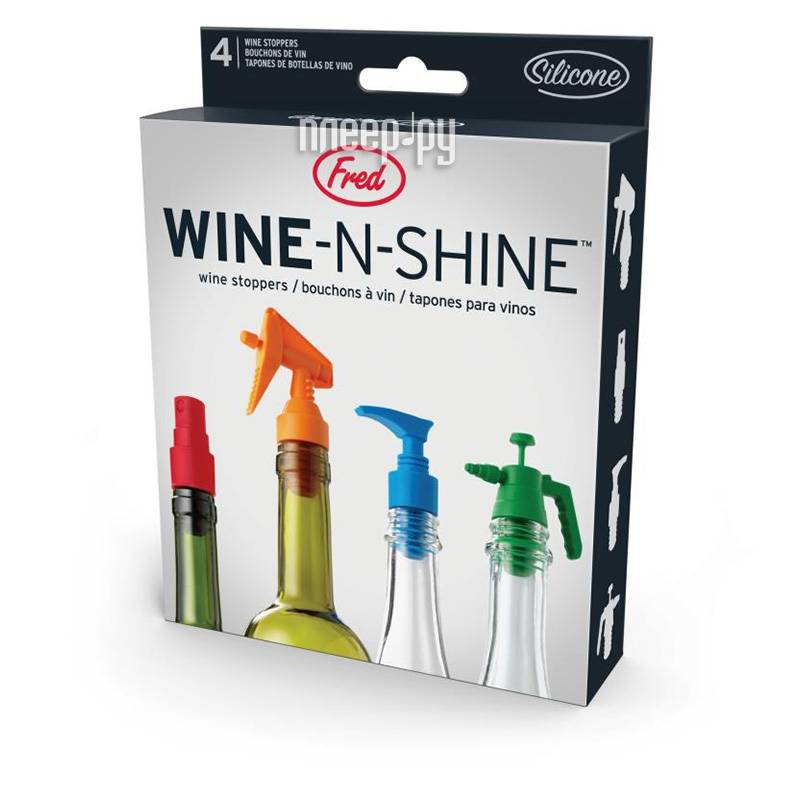 Набор стопперов для бутылок Wine N Shine Fred and Friends