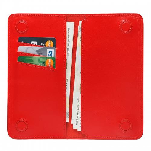 Вертикальное портмоне на магнитах Black Brier Красное (PM6-Red)