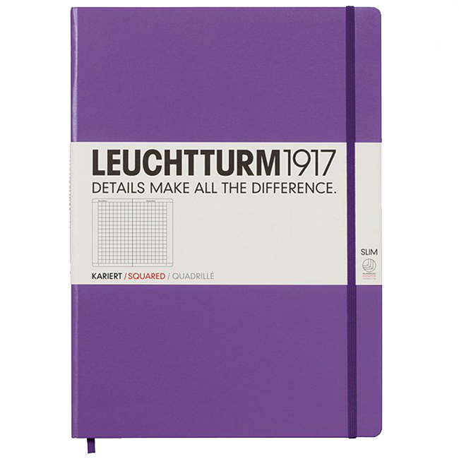 Блокнот Leuchtturm1917 MasterSlim Лаванда Клетка (340938)