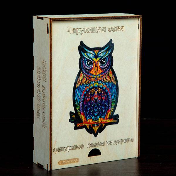 Деревянный пазл Сова