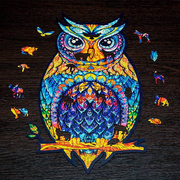 Деревянный пазл Сова