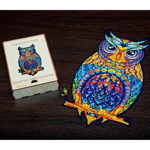 Деревянный пазл Сова