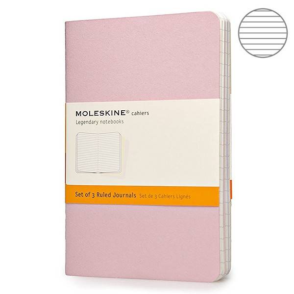 Карманная тетрадь (3 шт) Moleskine Cahier пастельная Линия