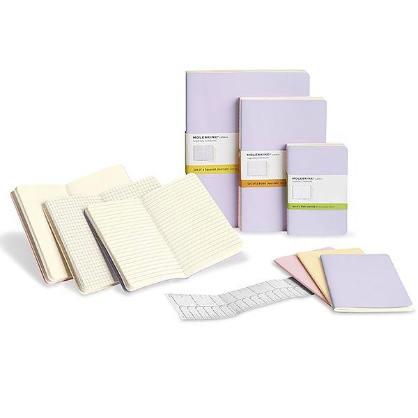 Карманная тетрадь (3 шт) Moleskine Cahier пастельная Линия