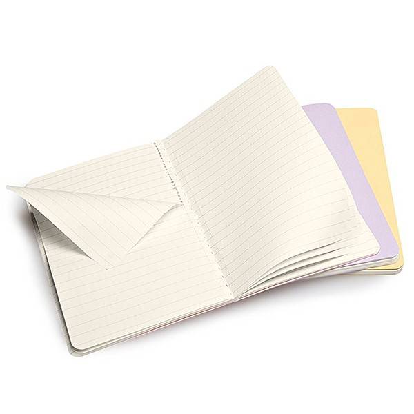 Карманная тетрадь (3 шт) Moleskine Cahier пастельная Линия