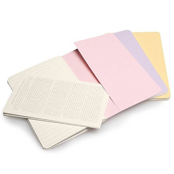 Карманная тетрадь (3 шт) Moleskine Cahier пастельная Линия