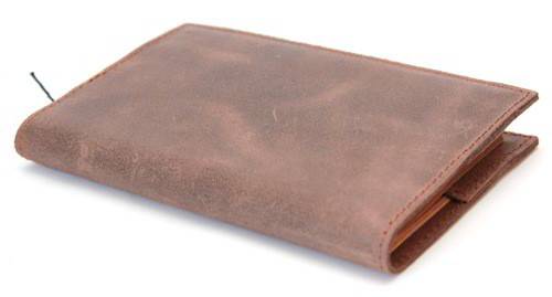 Кожаный блокнот с тиснением со сменным блоком Коричневый A6