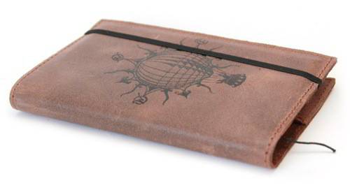 Кожаный блокнот с тиснением со сменным блоком Коричневый A6