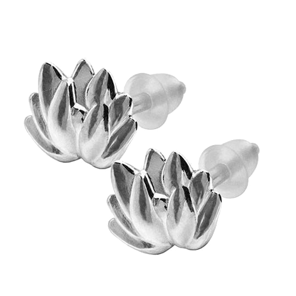 Сережки-гвоздики з срібла Yastreb Лотос