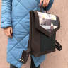 Рюкзак з екокожі Ornament Корічневий- Чорний S