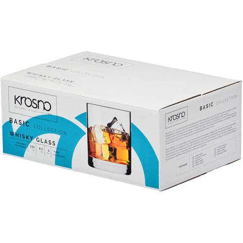 Набор стаканов для виски Krosno Basic 250 мл 6 шт