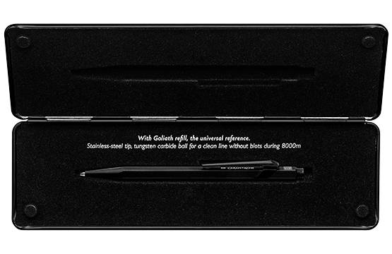 Ручка Caran d'Ache 849 Black Code Черная с черным стержнем + box