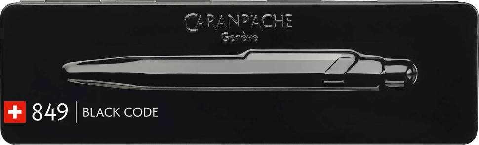Ручка Caran d'Ache 849 Black Code Черная с черным стержнем + box