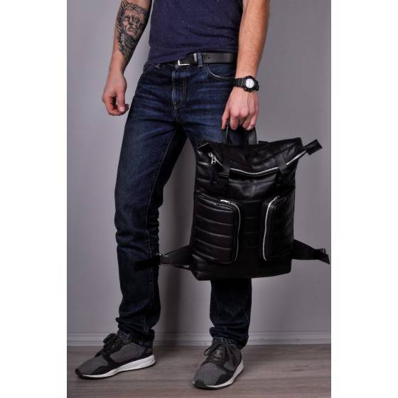 Рюкзак зі шкіри Jizuz Motto чорний