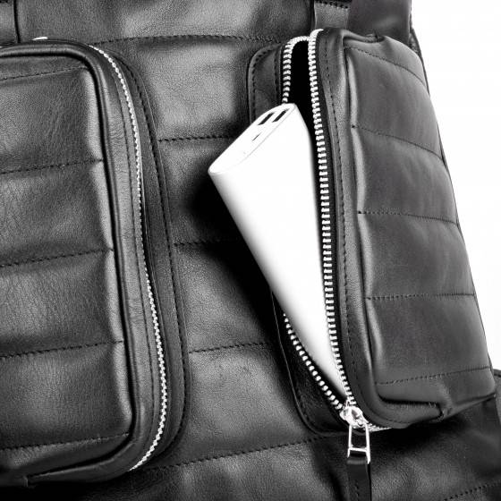 Рюкзак зі шкіри Jizuz Motto чорний