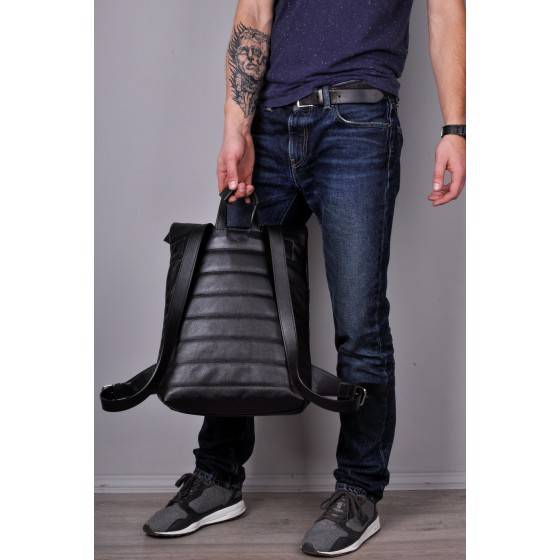 Рюкзак зі шкіри Jizuz Motto чорний